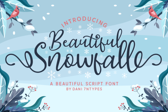 Beautiful Snowfall Font for Handmade Labels and Cards