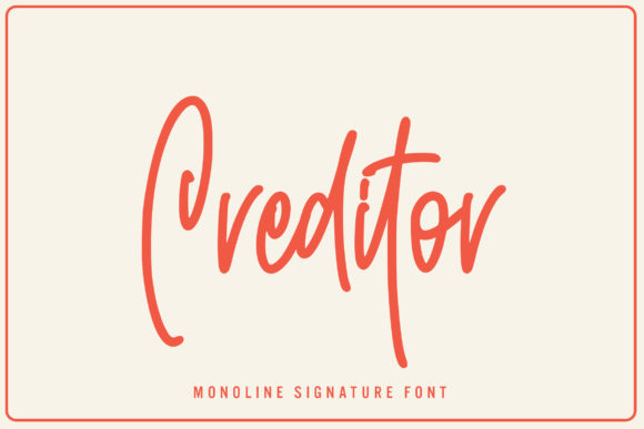 Creditor Font: A Relaxed Script for Modern Brand Identity