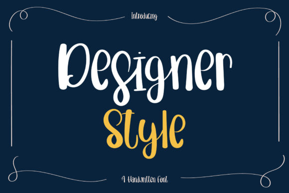 Designer Style: A Whimsical Script Font for Branding