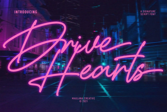 Drive Hearts: A Script Font for Polished Branding