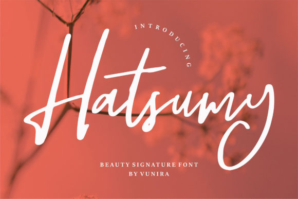 Hatsumy: A Refined Script Font for Editorial Elegance