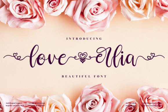 Love Erlia: A Gentle Script Typeface for Editorial Design