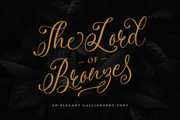 The Lord of Bronze: A Premium Script Font for Editorial Design